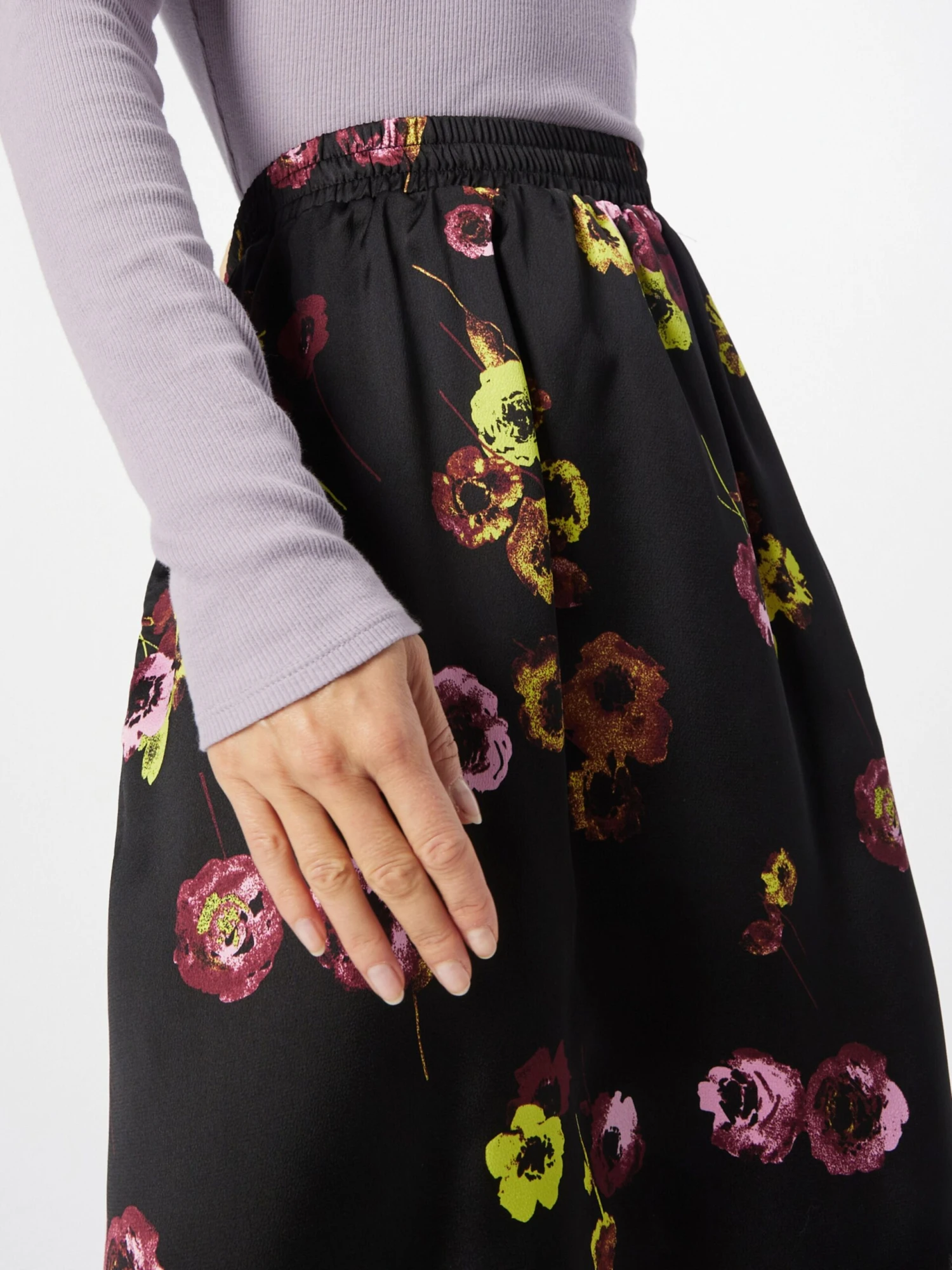 Kaffe Midi-nederdele Nederdel Donna Kvinder Sort 2 Kaffe Midi-nederdele Nederdel Donna Kvinder Sort - Billede 2