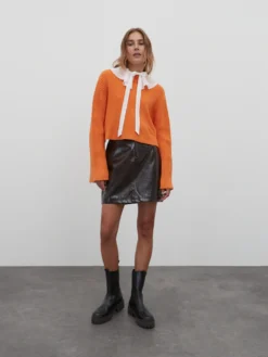 EDITED Lædernederdele Nederdel Dafna Kvinder Brun -Minikjoler Butikk 5ecc986c11470f786629d5902c305edb scaled