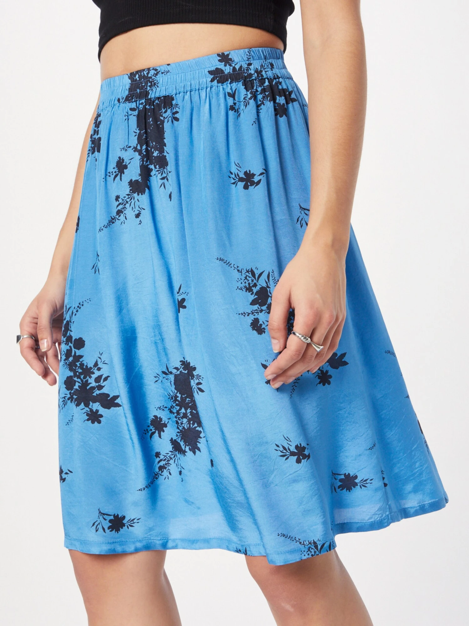 Kaffe Midi-nederdele Nederdel Gilla Kvinder Natblå / Himmelblå 2 Kaffe Midi-nederdele Nederdel Gilla Kvinder Natblå / Himmelblå - Billede 2