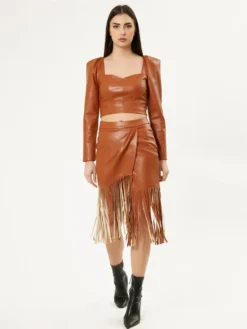 Lædernederdele Nederdel Kvinder Rustbrun -Minikjoler Butikk 80cb589f6885c7af02862eda35ca752a scaled