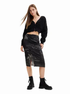 Desigual Midi-nederdele Nederdel LETTERS Kvinder Sort -Minikjoler Butikk 886eac70b0663ab59482471245907ff1 scaled