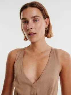 EDITED Maxikjoler Kjole Clover Kvinder Brun -Minikjoler Butikk 9cec5eeaca1d808ac67869b330557977 scaled