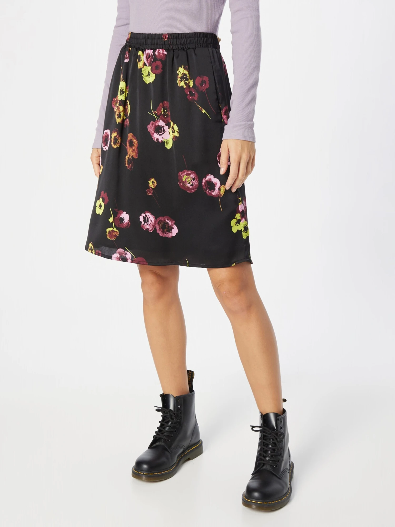 Kaffe Midi-nederdele Nederdel Donna Kvinder Sort 3 Kaffe Midi-nederdele Nederdel Donna Kvinder Sort - Billede 3