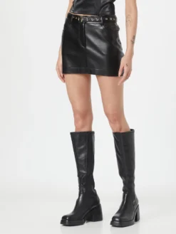 Patrizia Pepe Lædernederdele Nederdel GONNA Kvinder Sort -Minikjoler Butikk b4f7253f5c0d58dba561d671cc4da37d scaled