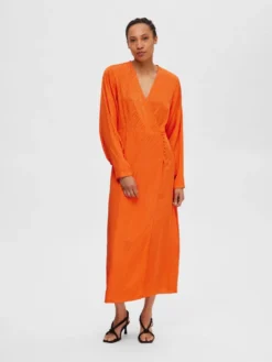 Selected Femme Maxikjoler Kjole Kvinder Orange -Minikjoler Butikk c351d6e7430059c81580c020e978767d scaled